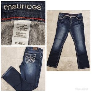 Maurices dark wash boot cut jeans